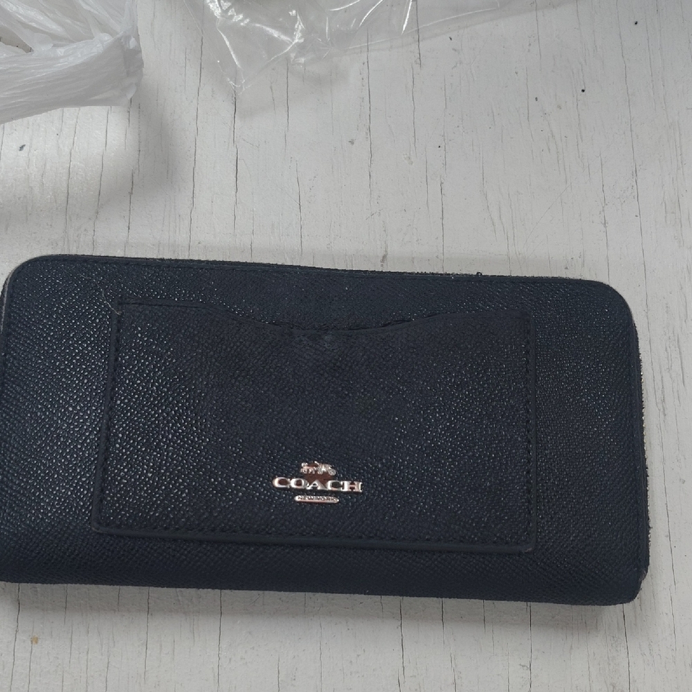 Coach Midnight Black Textured Wallet